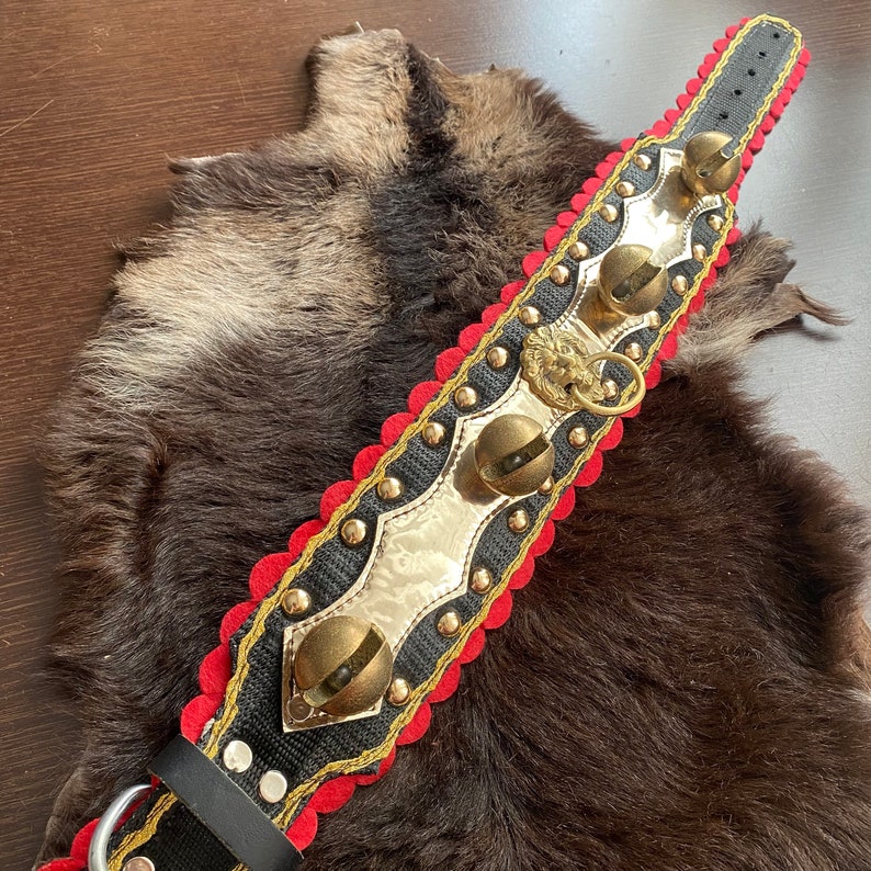Kangal Dog Collar 4 Bell Lion Special Design Etsy