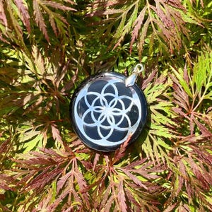 Seed of Life and Shungite Pendant Handmade with Light and Love