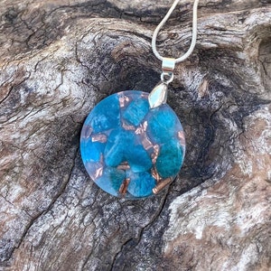 Apatite and Copper Healing Necklace. Handmade In Devon.