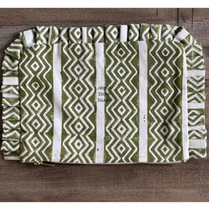 Cotton Cosmetic Block Printed Pouches