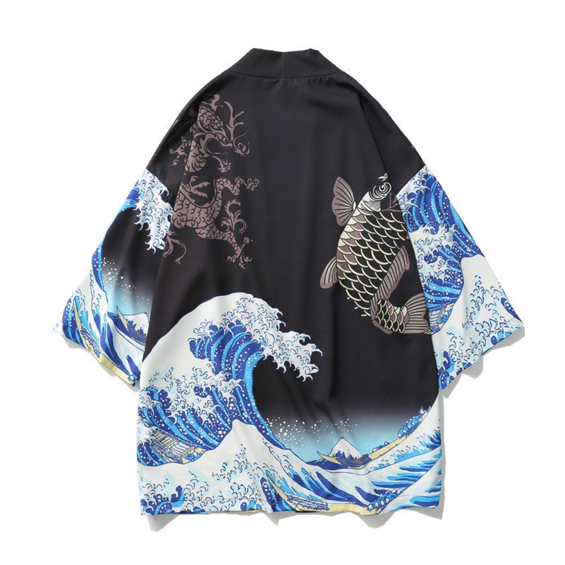 The Great Wave Kimono Japanese Hanfu Noragi Haori Ukiyo - Etsy