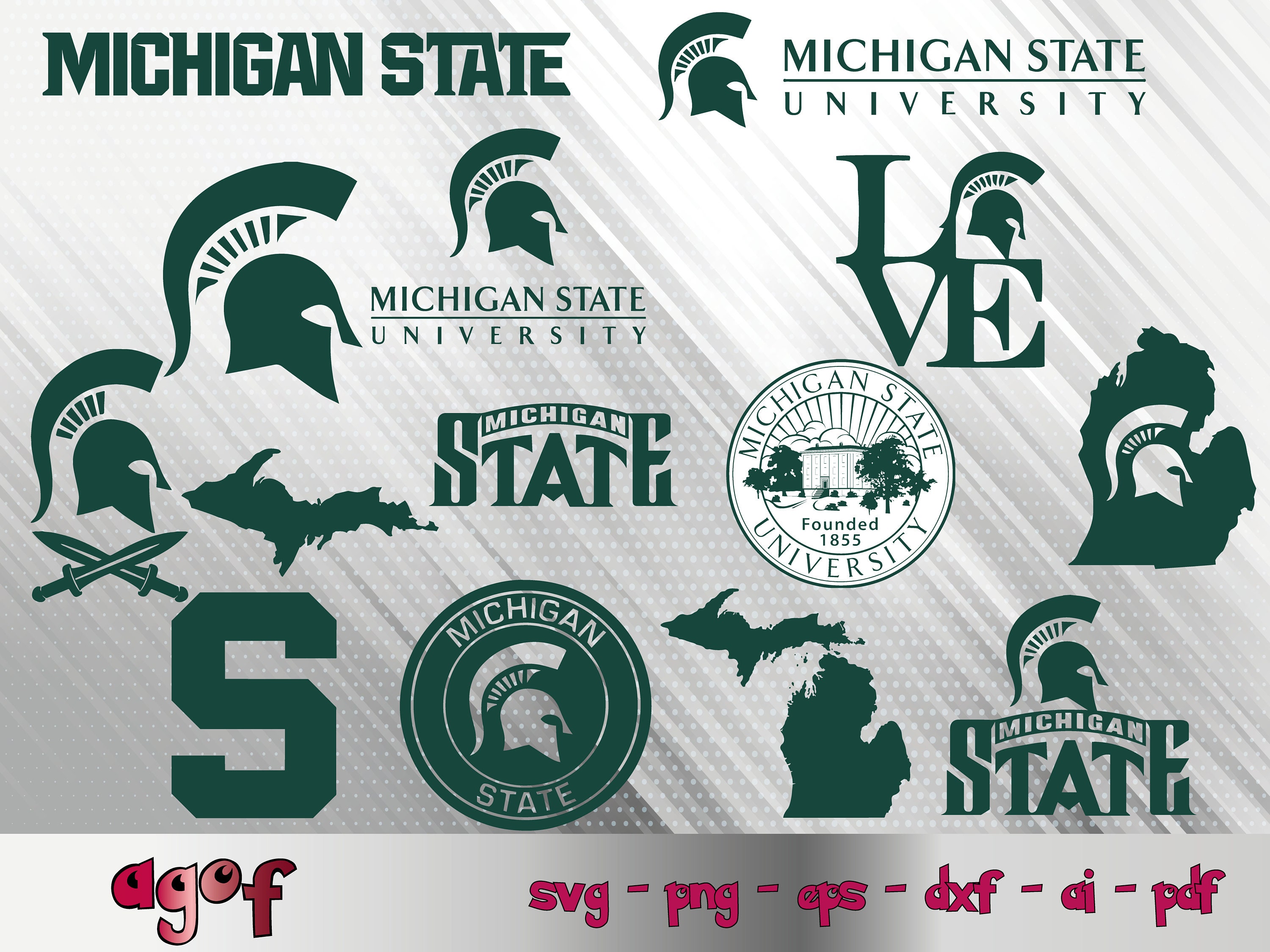 Michigan State Spartans Svg Etsy