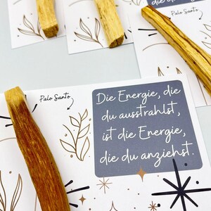 Karte mit PALO SANTO inkl. passendem Briefumschlag Grußkarten Geschenkkarte Meditation Yoga Positivitätsgeschenk Heiliges holz Spotify-Code