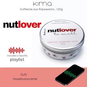 Höstljus Nutella Lover Doftljus Hazelnut Cream Doftljus i burk Tillverkat av rapsvax Spotify-kod med soundtrack Presentidé