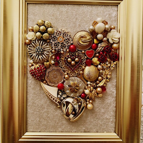 Framed Jewelry Art Etsy