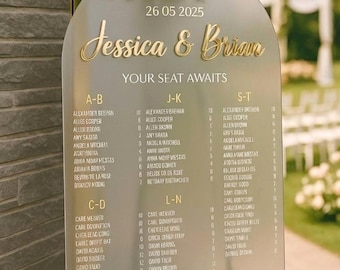 Wedding Seating Chart Sign, Find Your Seat, Table Plan, Reception Decor