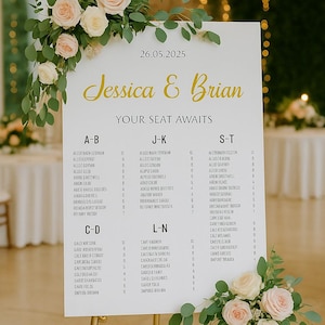 Find Your Seat Sign Wedding Seating Chart, Table Mirror Seating Chart, Wedding Table Number, White Acrylic Wedding Sign, Reception Sign