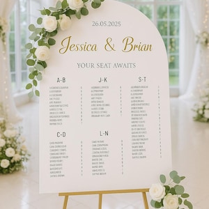 White Acrylic Table Seating Chart, Seating Sign, Acrylic Wedding Sign, Find Your Seat, Wedding Signage, Reception Sign