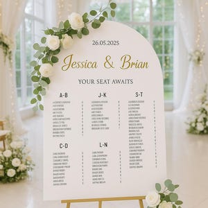 Find Your Seat Wedding Seating Chart, Mirror Seating Chart, Frosted Acrylic Wedding Sign, Wedding Decor, Wedding Reception Signage