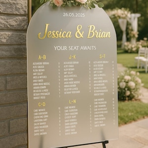 Acrylic Wedding Seating Chart Sign, Wedding Signage, Reception Sign, Custom Acrylic Sign, Wedding Table Seating Chart, Find Your Seat