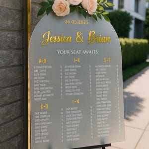 Acrylic Wedding Seating Chart Sign, Wedding Signage, Reception Sign, Custom Acrylic Sign