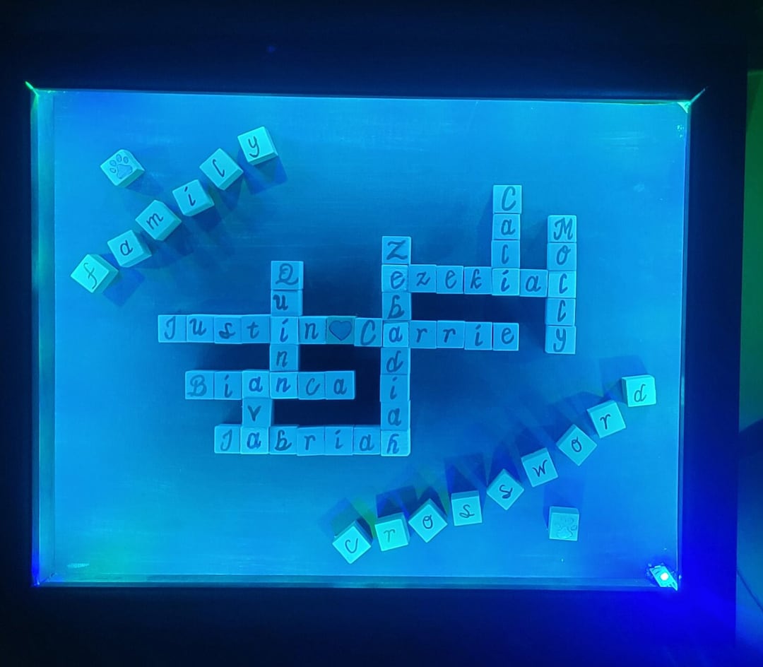 Personalized Crossword Shadow Box Etsy