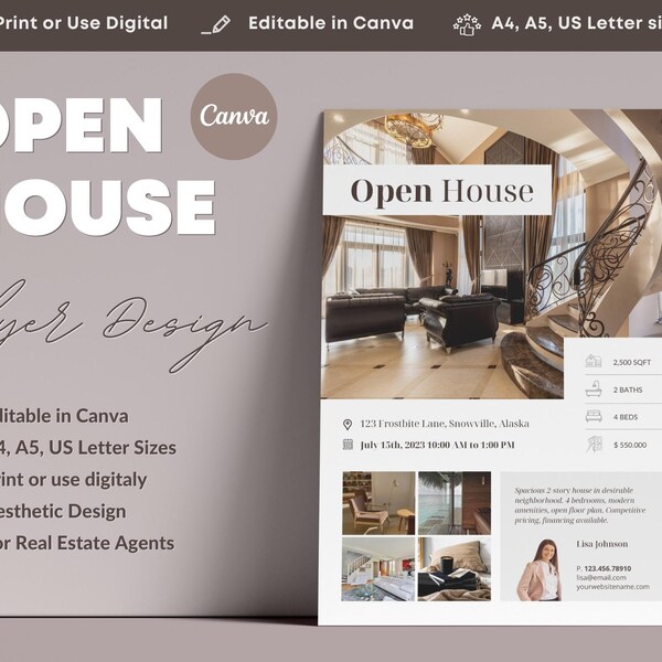 House for Sale Listing Sheet Etsy