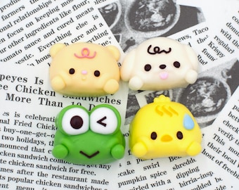 Taba Squishy - 4 CUTIES soft squishy toy in a bag, kawaii desk toy, stress relief toy, squishy toy, unique fun, handmade squeeze toy!