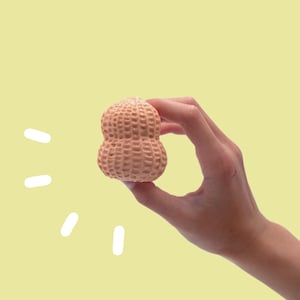 Taba Squishy -Small Peanut soft squishy toy in a bag, kawaii desk toy, stress relief toy, squishy toy, unique fun, handmade squeeze toy!