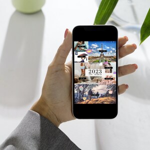Digital Vision Board Template | Fully Editable Drag and Drop Canva ...