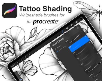 Procreate Brushes | Tattoo Needles Whip shading | Tattoo Shaders Brush | Procreate Tattoo Shaders Brush set | Procreate Realistic Shading