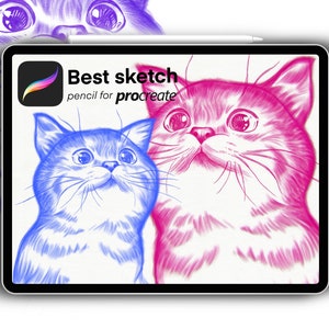 Sketch brush for Procreate | Digital Sketch Brushes | Sketch brush | Sketch Procreate brush