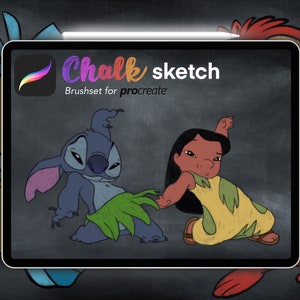 Chalk Brush Set for Procreate | Digital Chalk Sketch Brushes | Chalk brush | Sketch Chalk Procreate brush