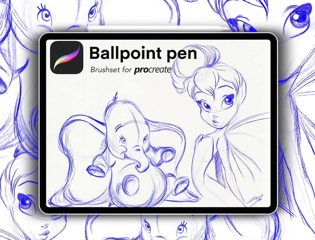 Ballpoint Pen Brushes for Procreate Digital Ballpoint Pen Ballpoint Pen