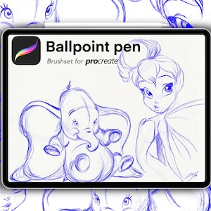 Ballpoint Pen Brushes for Procreate | Digital Ballpoint Pen | Ballpoint Pen brush | Ballpoint Pen Procreate brush | Pen for Procreate