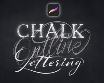 Chalk Lettering Brush | Chalk art for iPad | iPad Lettering Brushes | Chalk brush | Calligraphy Chalk Procreate  | Chalk art for iPad