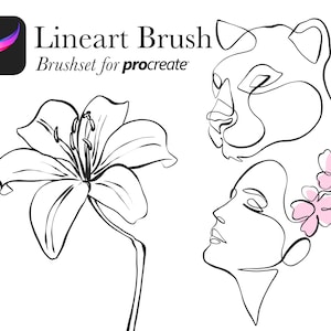 Procreate Lineart Brush Set – Thin to Thick Liner Brushes for Clean Sketching & Tattoo Outlines | Digital Download