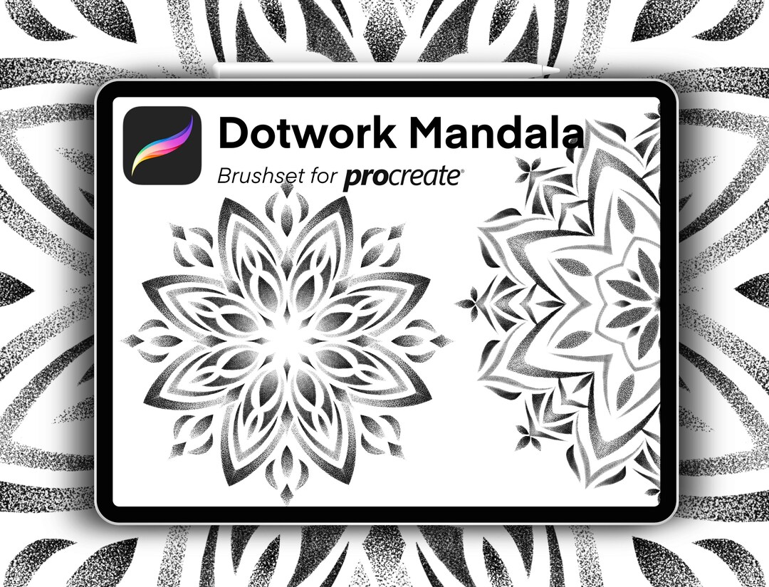 Dotwork Mandala Brush Set for Procreate (digital Download) - Etsy UK