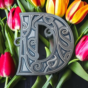 D Monogram Letter SVG Descarga instantánea D Monograma en capas para Cricut D SVG en capas Eps Png Jpeg AI Dxf Letra D Diseño para Cnc Layered D