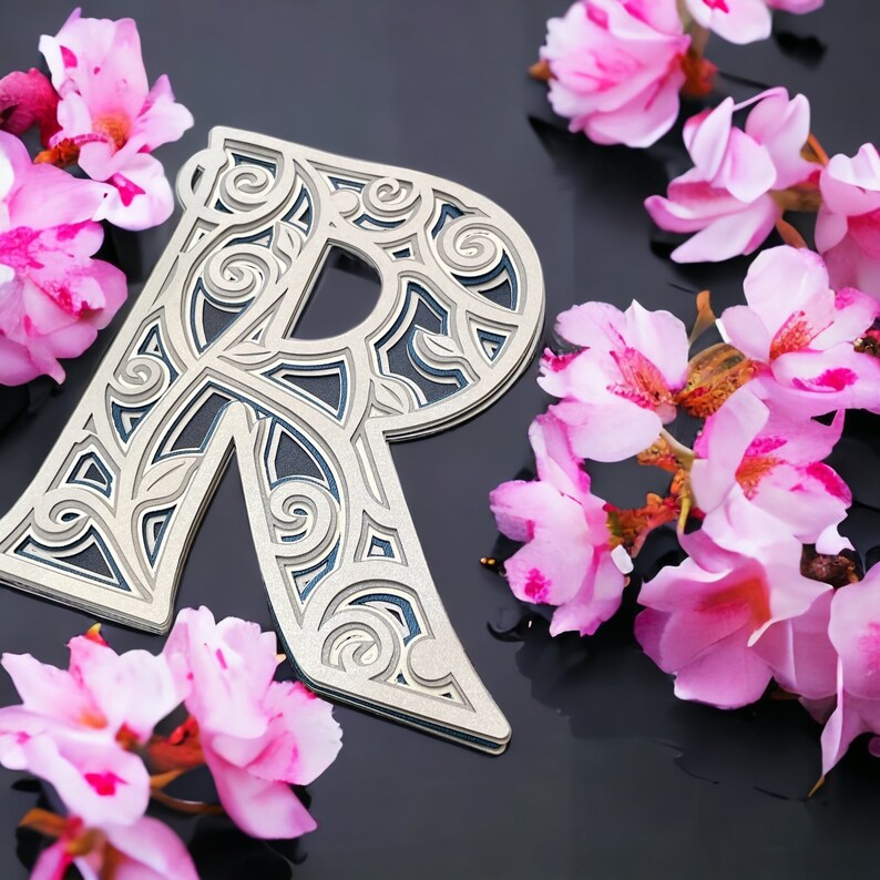 Type R Letter R Svg R Monogram SVG Layered Letter Instant Download R for Cricut SVG R File ...