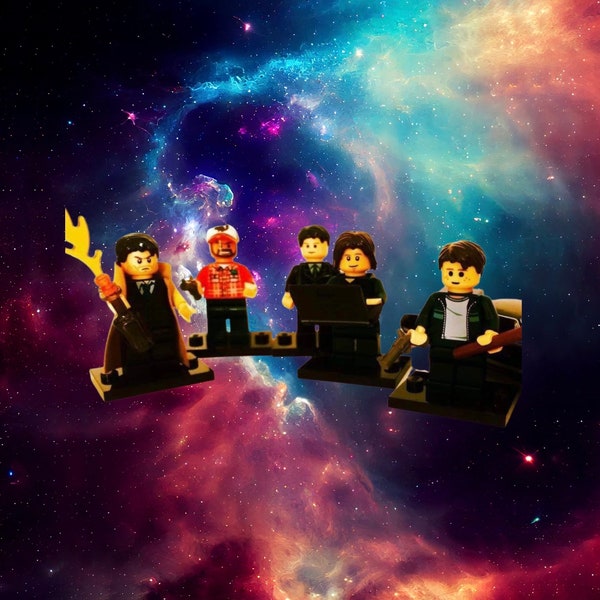 Ghost Hunter Brick Characters: Inspired by ~ Dean ~ Sam ~ Castiel ~ Demon ~ Angel - Hell ~ Tattoo - Supernatural ~ Winchester
