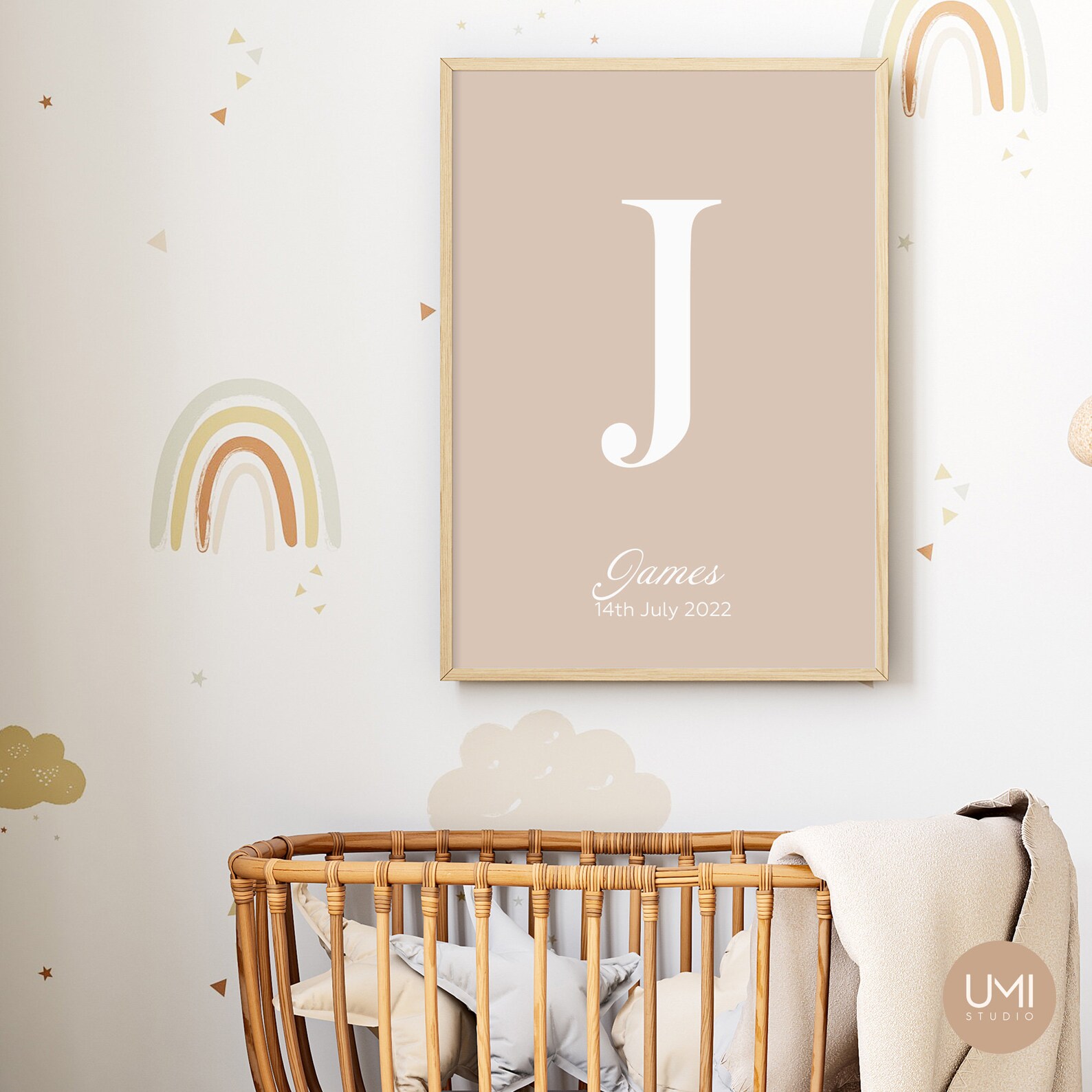 Personalised Initial Print | Nursery Letter Print | Girls and Boys ...