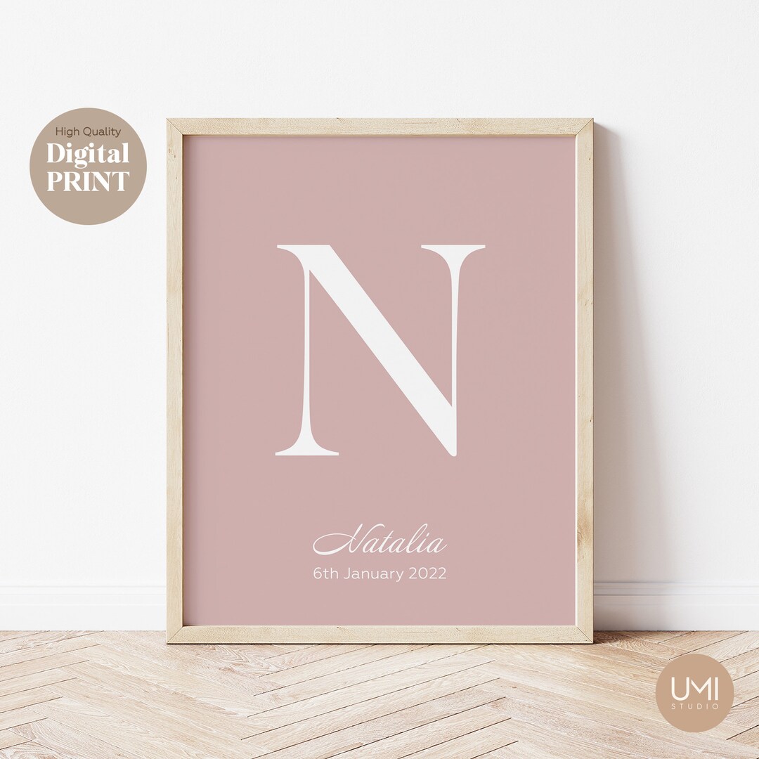 Personalized Initial Nursery Print | Kids Room Decor (digital Download ...