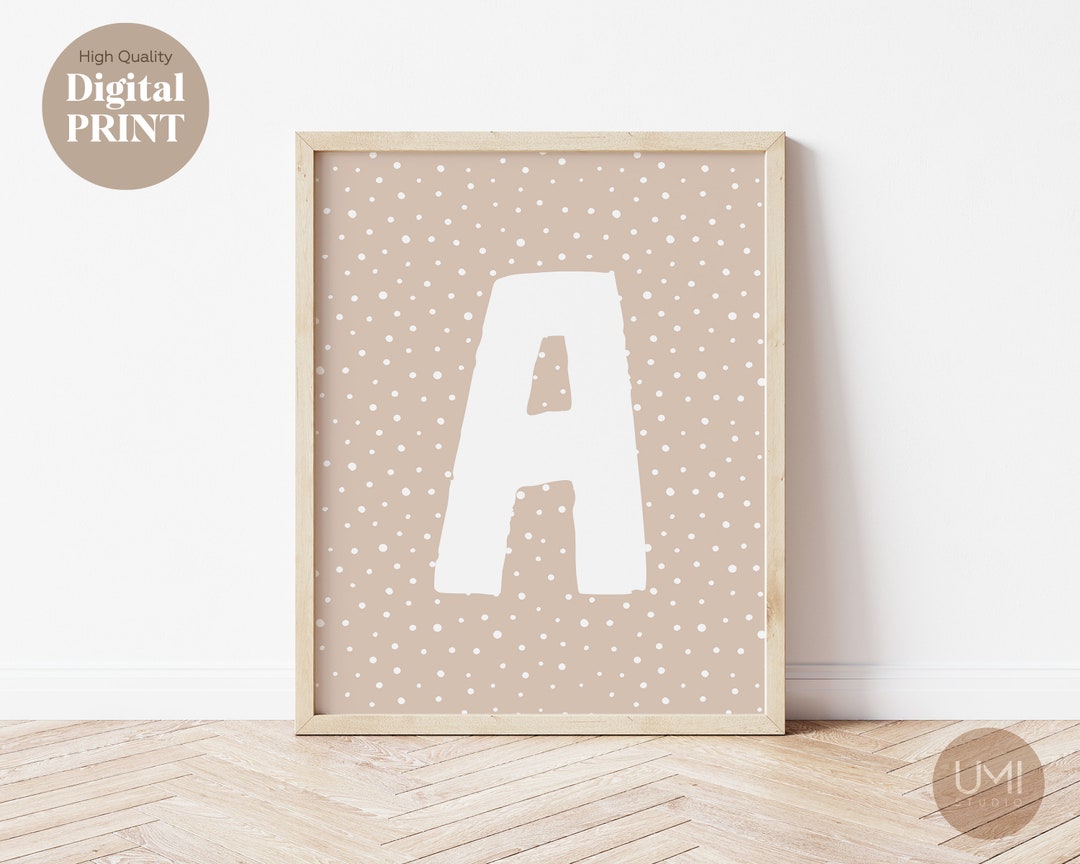 Personalised Initial Print Nursery Letter Print Girls and Etsy UK