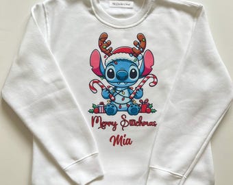 Sudadera Merry Stitchmas de Navidad 2025 para niño o niña