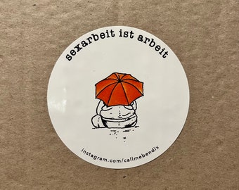 Stickers: Red umbrella