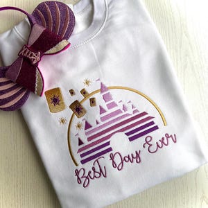 Tangled BEST day ever Embroidered Unisex top T-shirt Sweatshirt Hoodie
