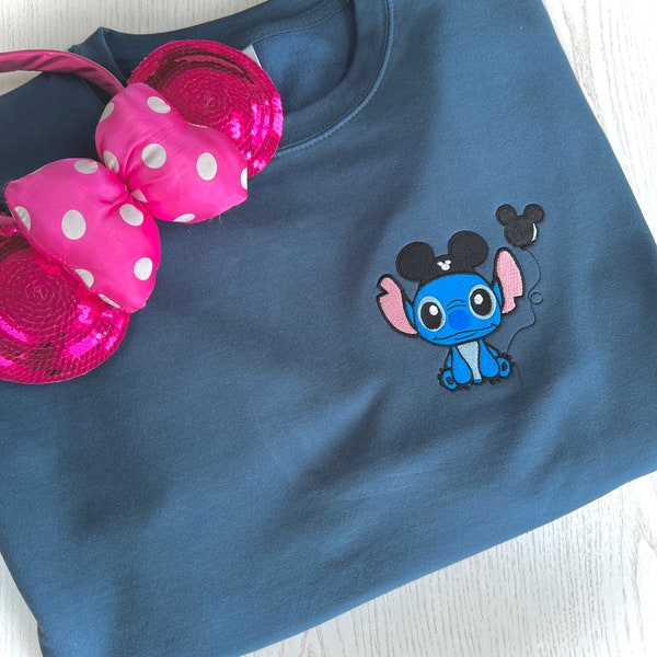 Stitch Embroidered Unisex top T-shirt Sweatshirt Hoodie