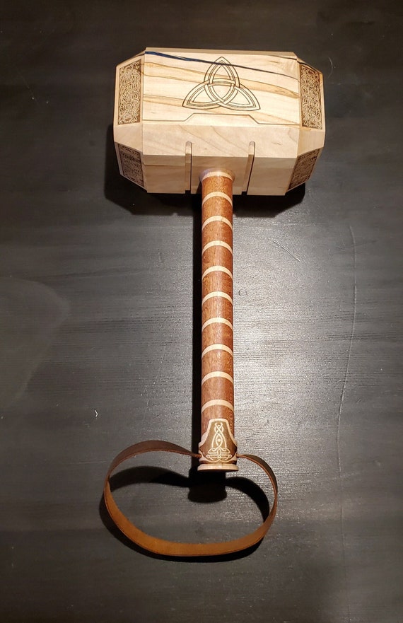 Wooden Thor's Hammer Mjolnir Replica Etsy