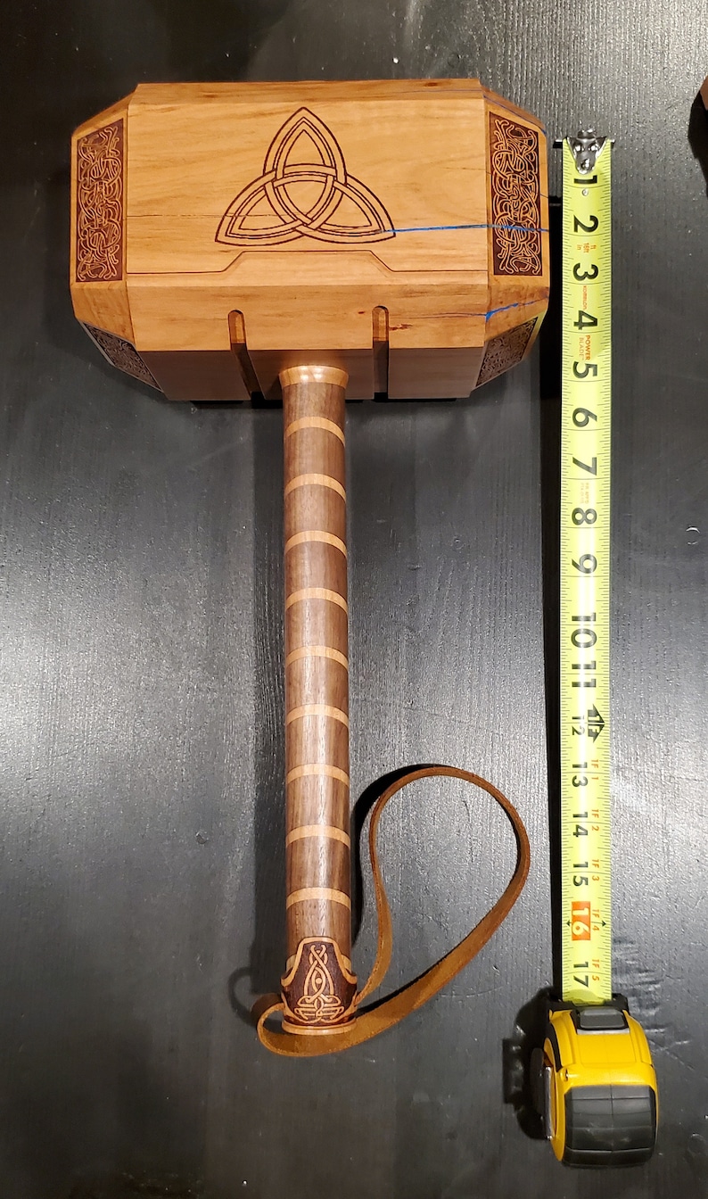 Wooden Thor's Hammer Mjolnir Replica Etsy