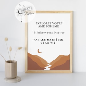 CARTE/AFFICHE BOHÈME à télécharger à imprimer citation inspirante