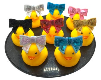 Cheer Ducks with Sequined Bow
