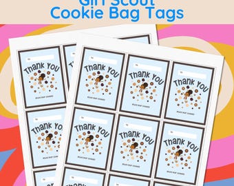 SOFORTIGER DOWNLOAD Pfadfinderin Cookie Danke Taschenanhänger/Tascheneinsätze