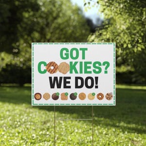 ABC bakers PRINTABLE Yard Sign Girl Scout Instant Download Girl Template Scout Cookie Yard Sign Design, 2025 Cookie Sale, Printable Sign