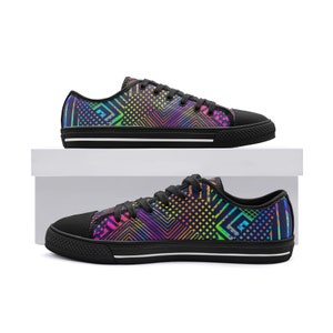 Neon Low Top Canvas Shoes - Colorfull Unisex Low Top Sneakers | Gift idea