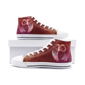 Aries Zodiac High Top Sneakers - Shoes Casual Wear | Horoscope Shoes for Birthday, Anniversary Gift Idea