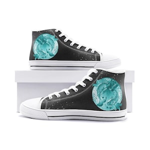 Pisces Zodiac High Top Sneakers - Shoes Casual Wear | Horoscope Shoes for Birthday, Anniversary Gift Idea