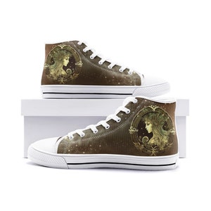 Virgo Zodiac High Top Sneakers - Shoes Casual Wear | Horoscope Shoes for Birthday, Anniversary Gift Idea