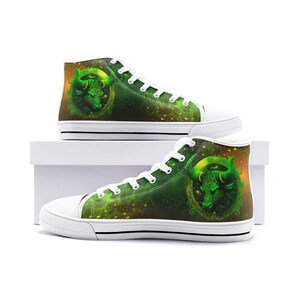 Taurus Zodiac High Top Sneakers - Shoes Casual Wear | Horoscope Shoes for Birthday, Anniversary Gift Idea