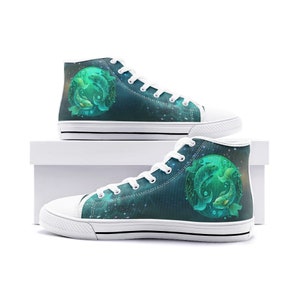 Pisces Zodiac High Top Sneakers - Shoes Casual Wear | Horoscope Shoes for Birthday, Anniversary Gift Idea